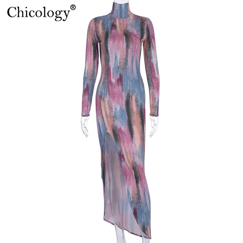 Chicology краситель для галстука длинным рукавом лонгслив с разрезами по бокам миди