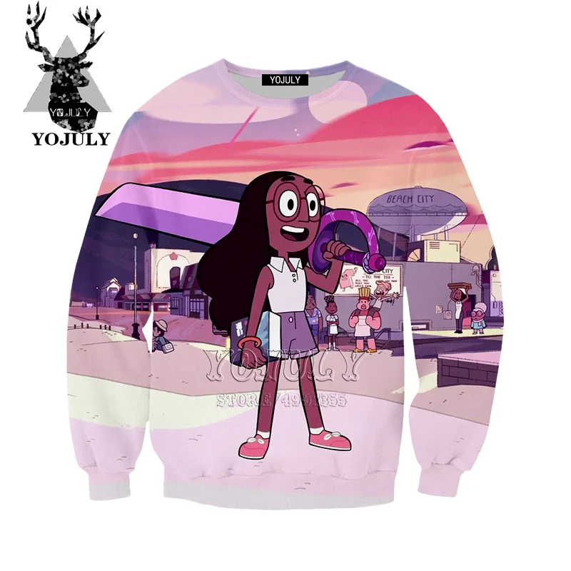 YOJULY Steven Universe styles/толстовка с 3D принтом Одежда для больших детей модные топы для девочек и подростков, детская одежда SW94