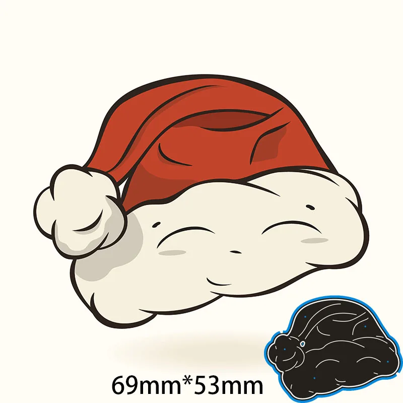 

Metal Cutting Dies CHRISTMAS HAT New for decor card DIY Scrapbooking stencil Paper Album template Dies 69*53 mm