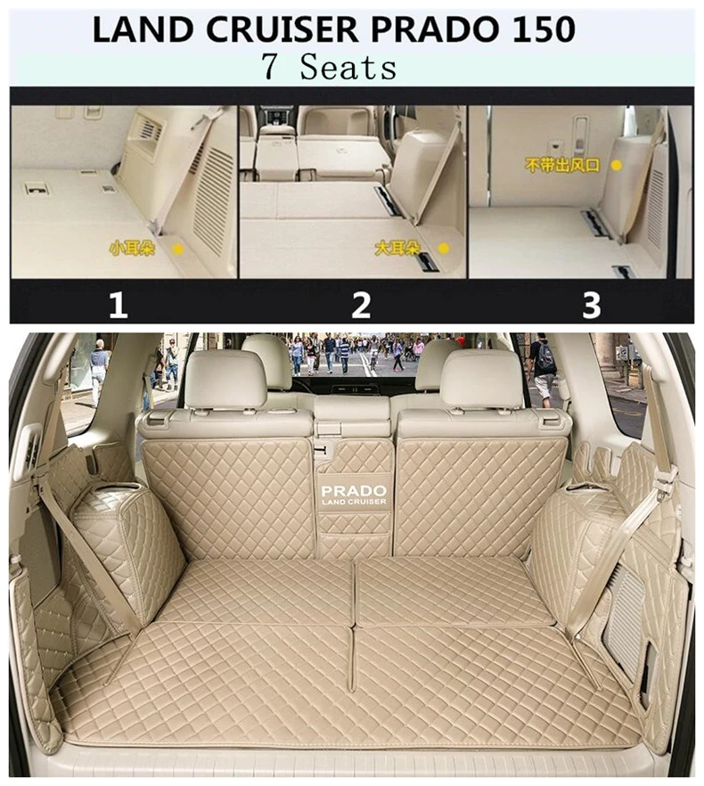 Для TOYOTA LAND CRUISER PRADO 150 FJ150 5 7 мест 2010-2021 полный задний багажник ЛОТОК лайнер Грузовой