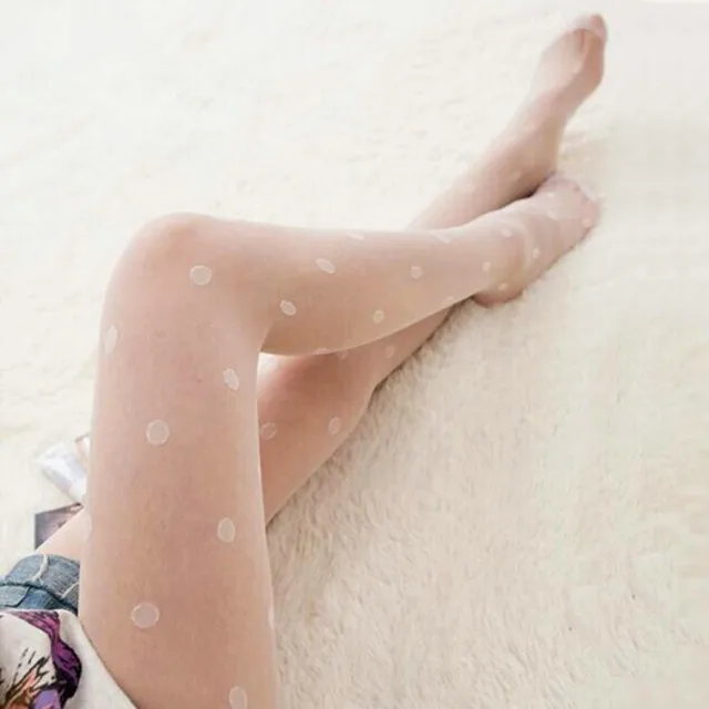 Женские колготки KANCOOLD классические шелковые в крупный горошек тонкие женские