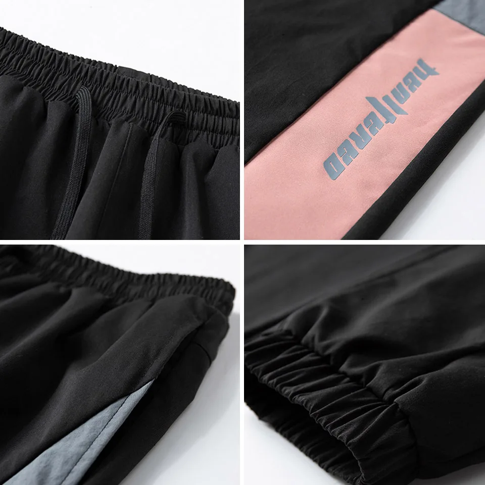 

DARPHINKASA 2021 Summer Casua Men Pants Loose Running Trousers Beam Foot Cargo Pants Hip Hop Harajuku Streetwear Sweat Pants Men
