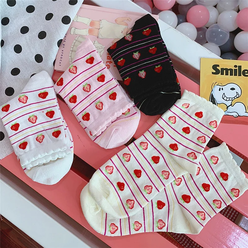 Носки для женщин и девочек модные хлопковые носки с ворсом милые кружевные