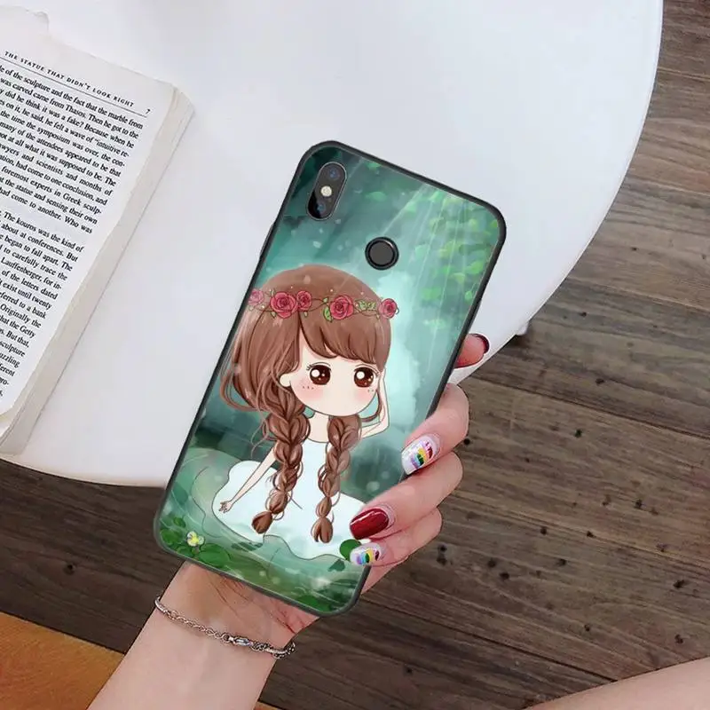 

Cartoon cute girl Phone Case For Xiaomi Redmi note 7 8 9 t k30 max3 9 s 10 pro lite
