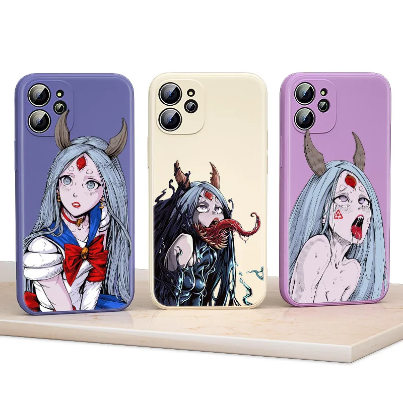 

Kaguya Girl Art Liquid Silicone Soft Cover For Apple IPhone 13 12 Mini 11 Pro XS MAX XR X 8 7 6S SE Plus Phone Case