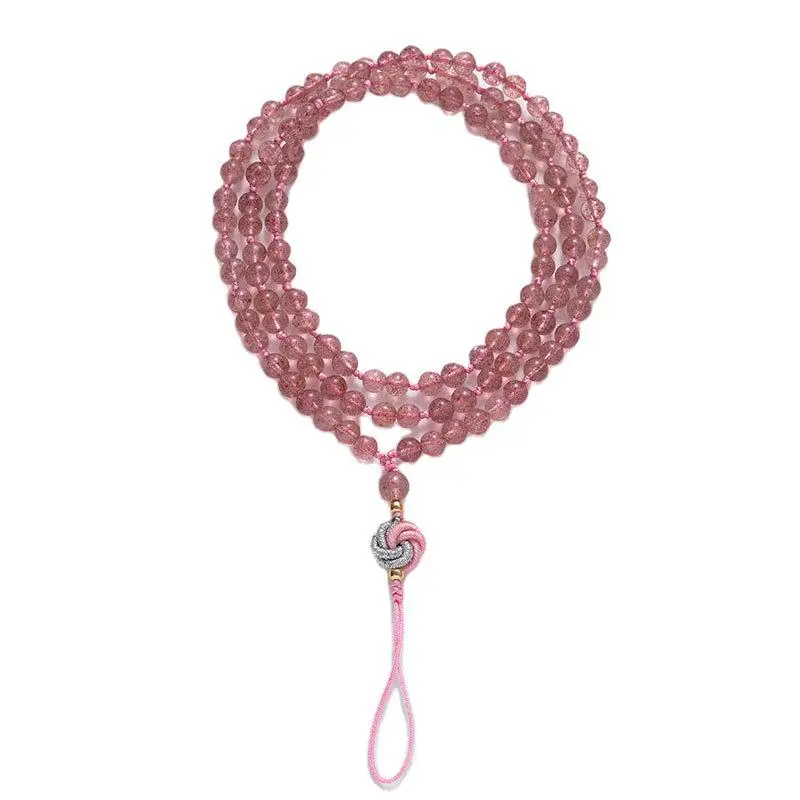 

Strawberry crystal mobile phone chain Korean version of the original long multi-circle crystal mobile phone cute neck lanyards