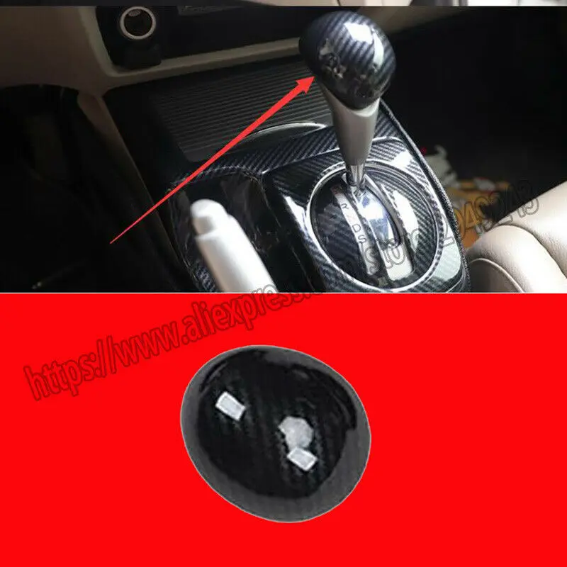 

For 2006-2011 HONDA 8th Civic ABS Carbon Fiber Gear Shift Knob Cover Trim