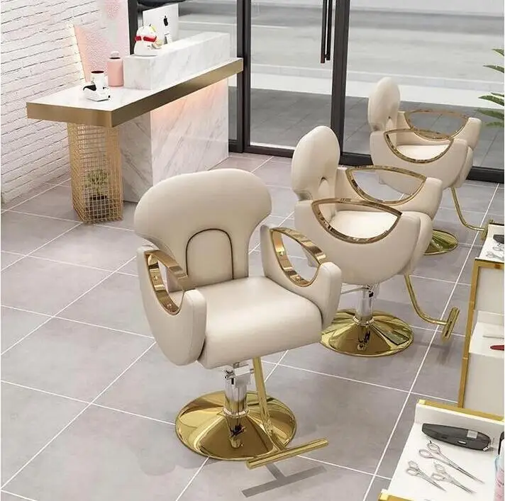 

New style luxury hydraulic salon chair gold hairdresser chair furniture