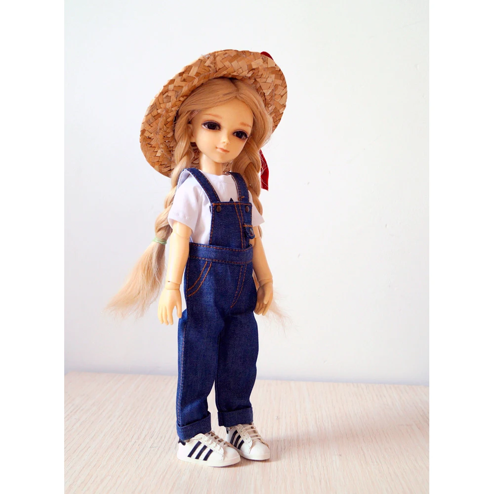 

Джинсы, штаны на подтяжках, брюки, одежда, футболка для 1/6 11 "BJD YOSD DK DZ AOD DD, одежда HEDUOEP