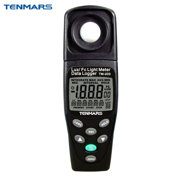 

Tenmars TM-203 Lux / Fc Light Meter Data Logger Illuminometer Photometer Tester