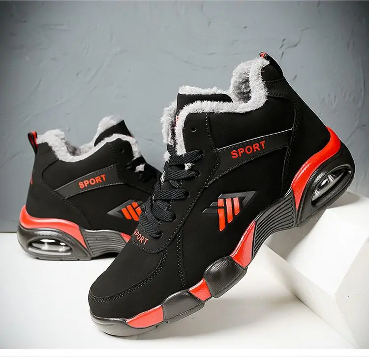 

Men's Shoes New Fashion Autumn and Winter Sports Shoes Korean Trend with Flocking Leisure Running Shoes Men's Non-slip Shoes