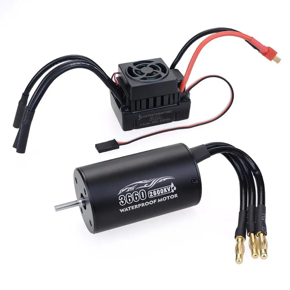 Водонепроницаемый Бессенсорный бесщеточный двигатель Surpass hobby 3660 2600KV с 60A ESC для