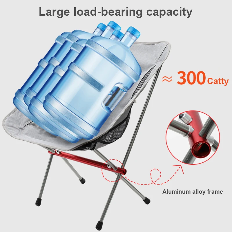 

Aluminum alloy Outdoor Folded Camping Chair Light Picnic Hiking Travel Leisure Backpack Beach Moon Chair Fishing Portable Chair