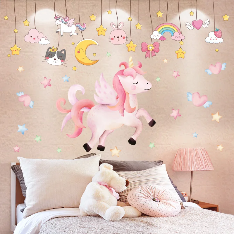 [Shijuekongjian] наклейки на стену со звездами оформление дома в детской комнате