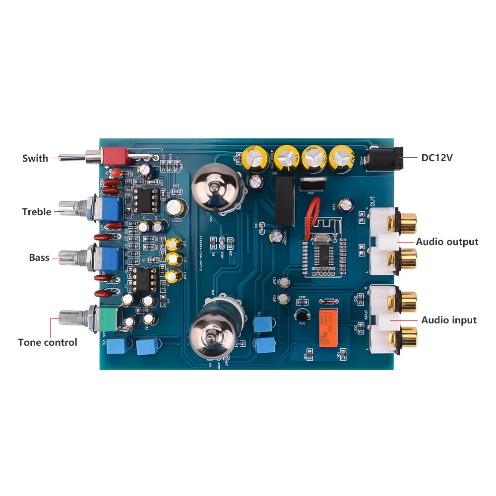 AIYIMA Bluetooth 6J5 ламповый преусилитель тон плата NE5532 усилитель тон доска с низкие/высокие частоты Регулировка громкости