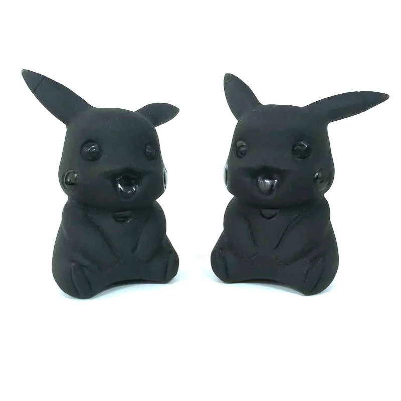 Натуральный кристалл черный обсидиан фигурка покемона резные Пикачу кварц