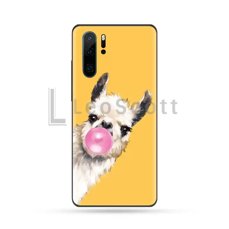 

cute lamas Alpaca animals Phone Case For Huawei P9 P10 P20 P30 Pro Lite smart Mate 10 Lite 20 Y5 Y6 Y7 2018 2019