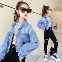 children clothes girl denim jacket childrens clothing for teenagers 2021 new fashion kids clothes jeans outwear school coat 12