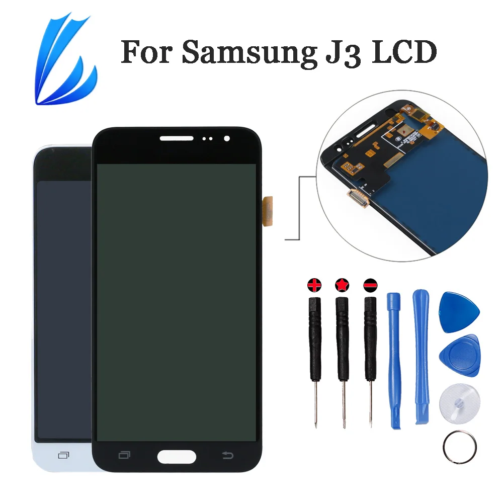 Сенсорный ЖК экран для Samsung Galaxy J3 100% тестирование сменный дигитайзер J320|Экраны