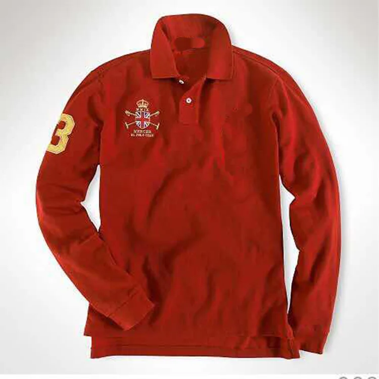 Hombre big pony polo Топ Мужская Повседневная рубашка с длинным рукавом camisa homme