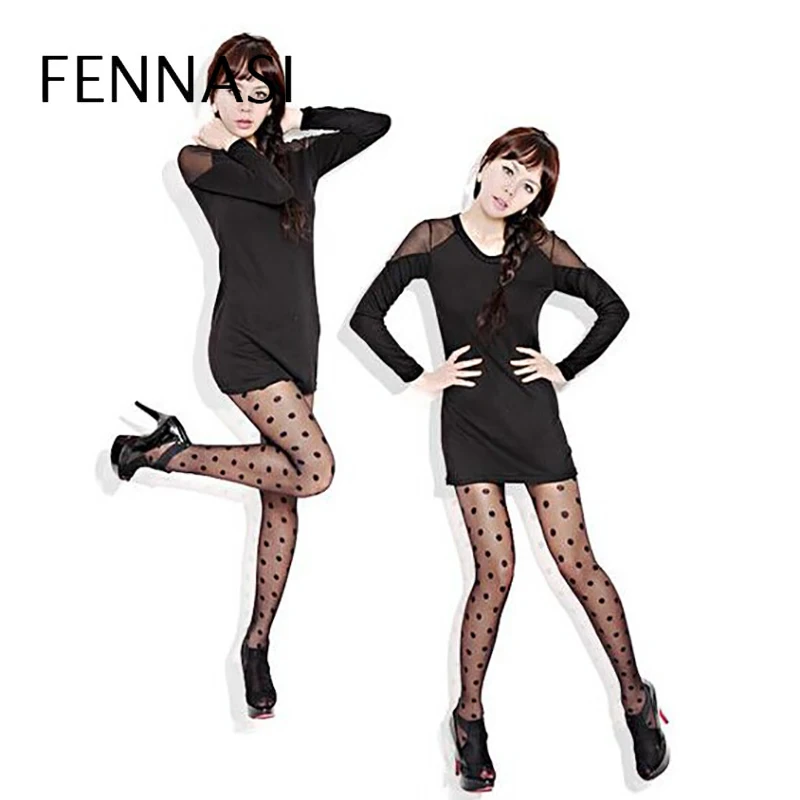 Весенние женские пикантные колготки FENNASI тонкие с высокой талией эротические в