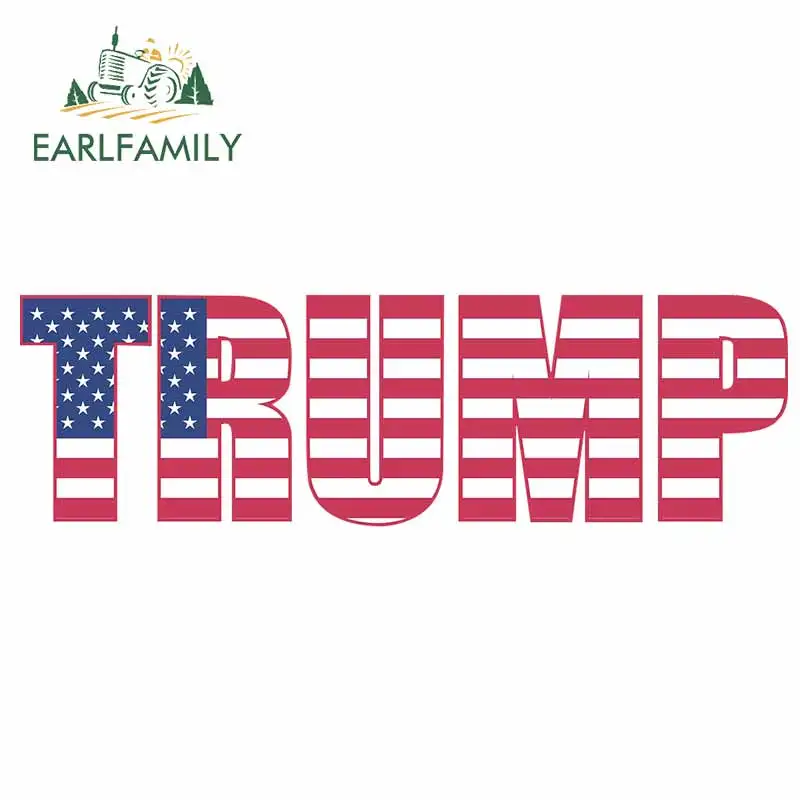 

EARLFAMILY 13 см x 4,1 см для Трампа, граффити, наклейка на автомобиль, наклейка бампера, водонепроницаемая 3D индивидуальная творческая наклейка, ин...