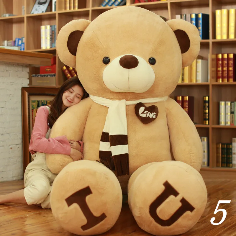 80/100 см большой плюшевый мишка I LOVE YOU милая большая мягкая плюшевая игрушка для