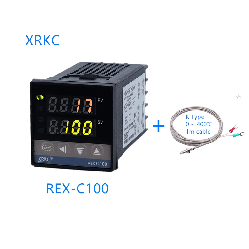 Регулятор температуры REX C100 термостат PID релейный выход 1 м Зонд RKC XRKC|Приборы для