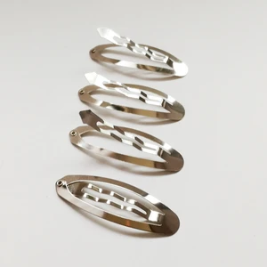 Металлические Diy заколки для волос из нержавеющей стали, аксессуары для волос 5 см Bb клипсы Овальный дизайн заколки для волос 50 шт.лот