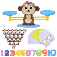 montessori math toy digital monkey balance scale educational math montessori toys number board game kids learning toys