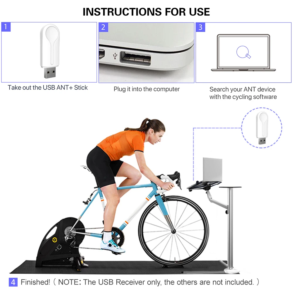 Mini ANT+ USB Stick Adapter Dongle ANT Portable for Garmin Zwift Wahoo cycling Forerunner|Велокомпьютеры| |