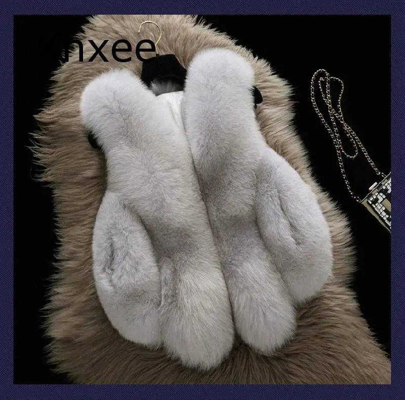 

Женский жилет из искусственного меха Xnxee, летняя и зимняя одежда из искусственного меха, 3XL