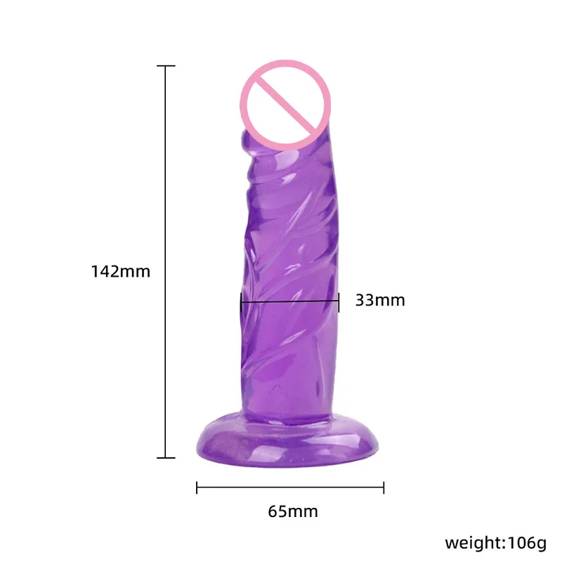 Прозрачный из мягкого прозрачного пластика реалистичный фаллоимитатор