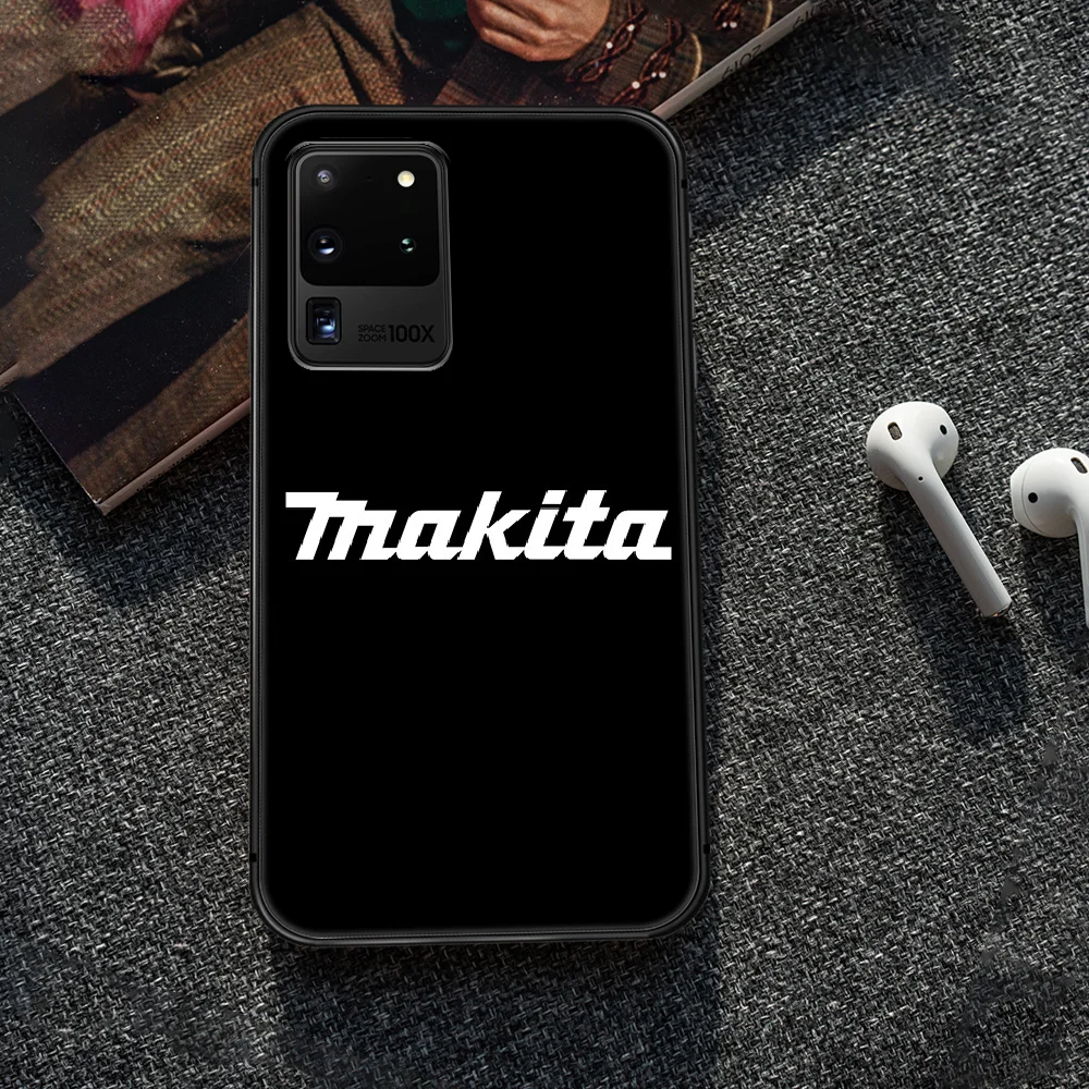 

Makita brand Phone Case Cover Hull For Samsung Galaxy S 7 8 9 10 e 20 FE edge uitra plus Note 9 10 20 black Cover Fashion Etui