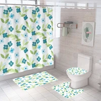 floral farmhouse shower curtain waterproof thick bath curtains for bathroom bathtub large wide bathing cover free 12 hooks