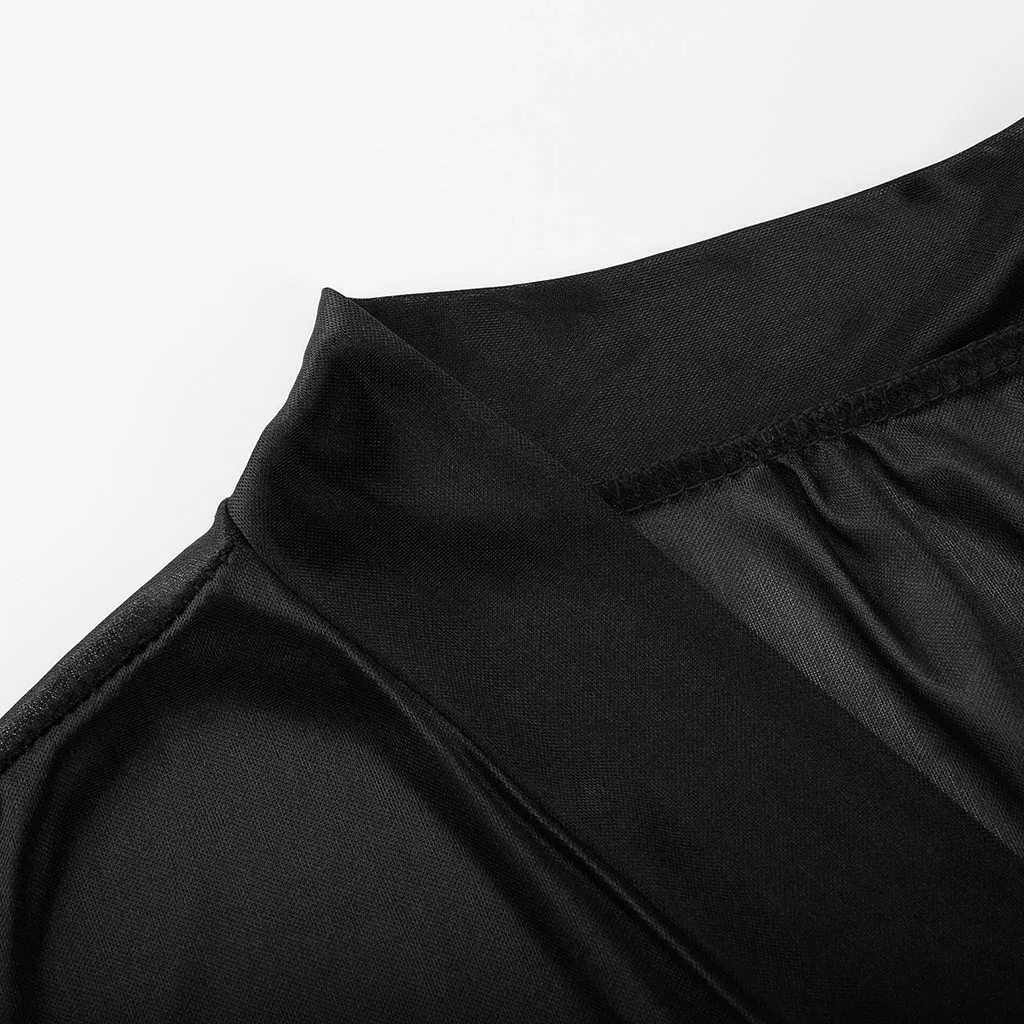 Women Sexy Black Silk Satin Kimono Bud silk pajamas Strapless Robe Lace Bathrobe Lingerie With Belt Sleepwear Pajamas | Женская одежда