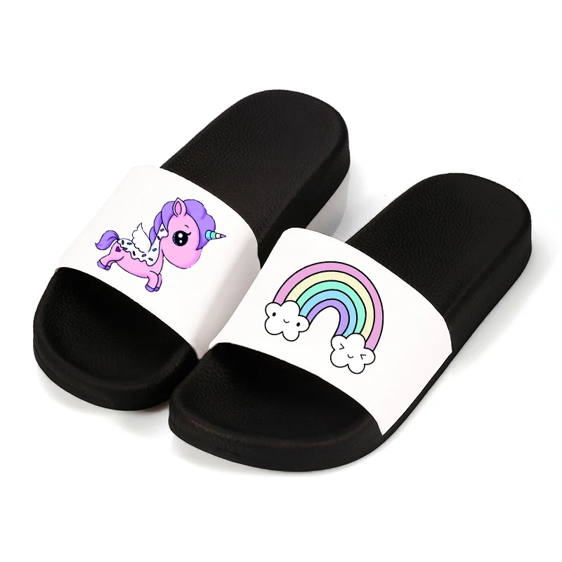 

Women slipper cute unicorn Slippers shoes for woman Home Beach Slides summer Open Toe Sandalias ladies Non-slip flip flops