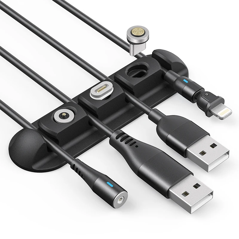 1/2/5pcs Silicone USB Cable Organizer Cable Winder Desktop Tidy Management Clips Cable Holder for Mouse Headphone Wire Organizer