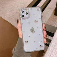 diy belt drill love heart phone case for iphone 11 12 por max for iphone xe 2020 7 8 plus x xs xr female fashion protective case