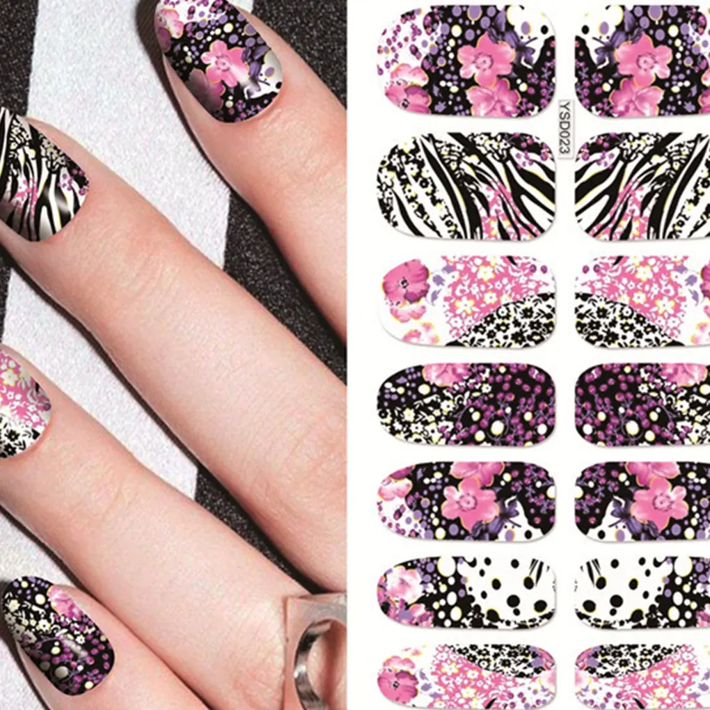 

20 листов, милые наклейки для ногтей с водяными знаками, смешанный дизайн, цветок, Бабочка, звездное небо, переводная наклейка, сделай сам, укр...