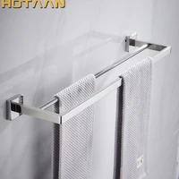 free shipping 2460cmdouble towel bartowel holderstainless steel madechrome finish bathroom hardwarebathroom accessories