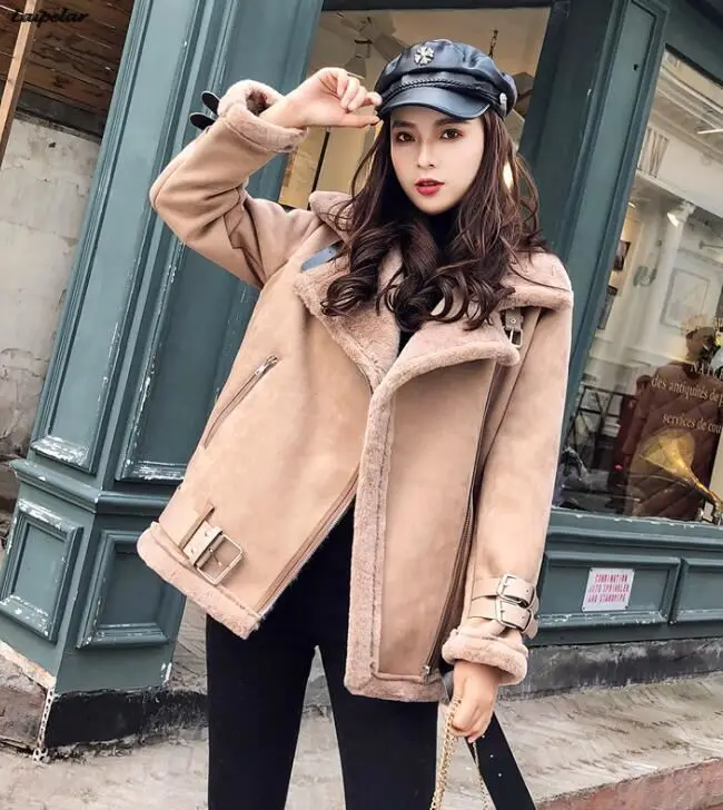 Light Brown Новинка весны, модные женские короткие куртки на осень и зиму, Женская мотоциклетная куртка-бомбер, крутая верхняя одежда, пальто,, Laipelar - Цвет: Light Brown