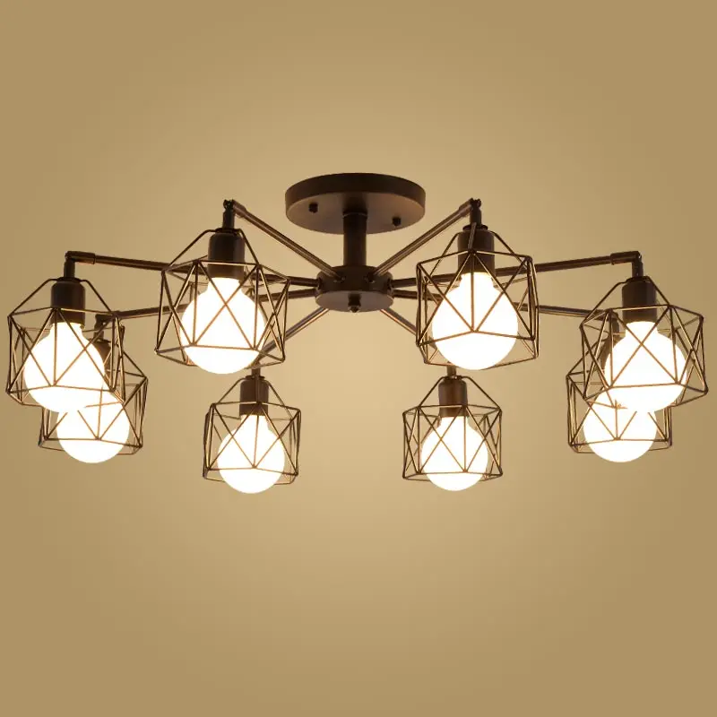 Современная ретро люстра для кухни спальни подвесная старинная железная в