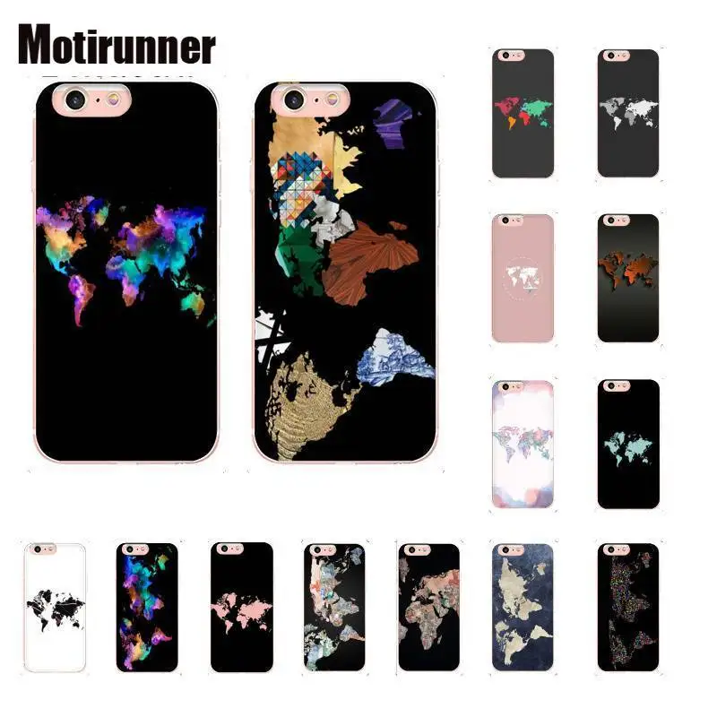 Чехол для телефона с картой мира Роскошный чехол IPhone X XS MAX 6 6s 7 7plus 8 8plus 5 5S SE XR 10 11 Pro