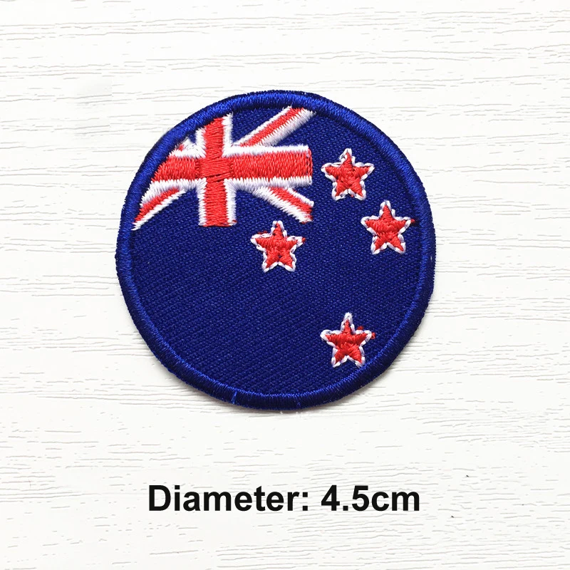 Патчи с вышивкой круглая вышивка флагами США Турция HK CN AU CA Франция