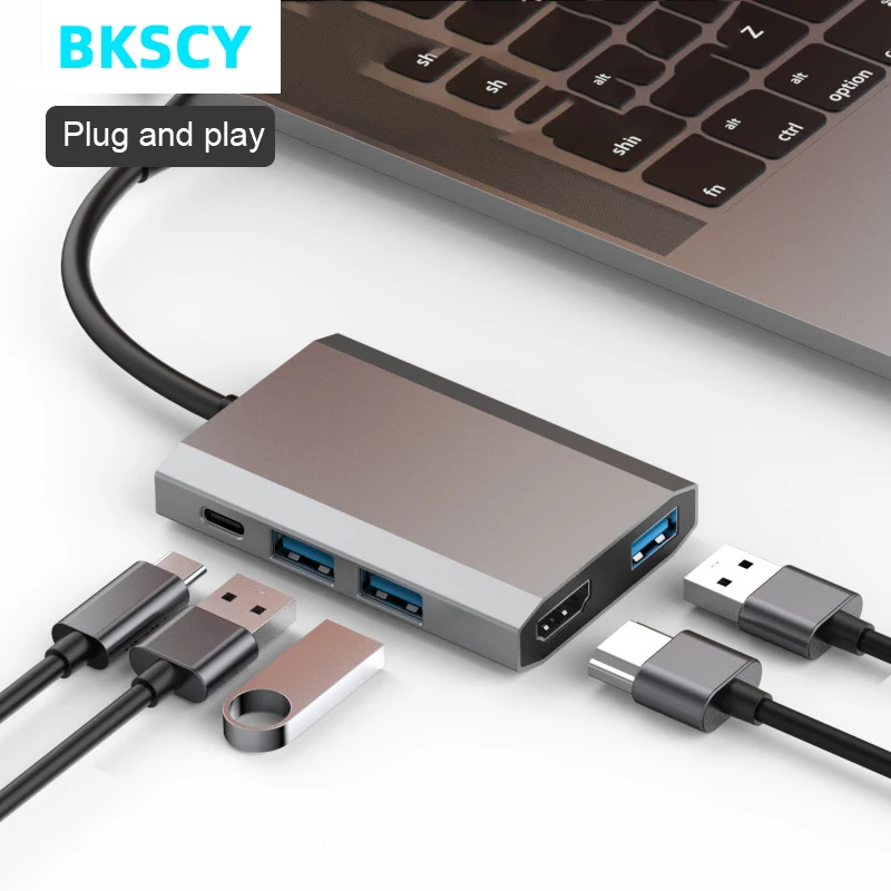 BKSCY USB C HUB к Usb 3 0 HDMI Thunderbolt адаптер для MacBook Samsung Galaxy S9 Huawei P20 Mate 20 Pro Type HUB|Кабели HDMI| |