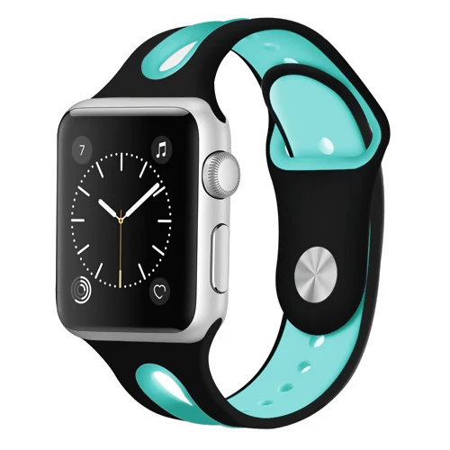 black water duck Спортивный ремешок для apple watch pulseira apple watch 4, 3, 5, ремешок 44 мм, 40 мм, iwatch band 42 мм, 38 мм, браслет correa, ремешок для часов - Цвет ремешка: black water duck