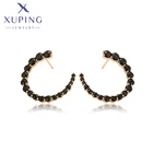 Xuping ювелирные изделия Новое поступление золотого цвета черный камень простые серьги-гвоздики Подарки для женщин A00416665