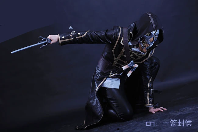MMGG Новинка Dishonored Косплей Корво костюм кожаное пальто брюки Хэллоуин игровой набор аниме индивидуальный размер для мужчин