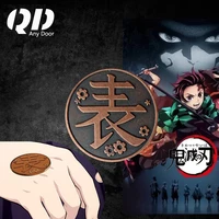 new anime tsuyuri kanao coin keychain demon slayer kimetsu no yaiba metal coin cosplay prop collection accessories jewelry gift